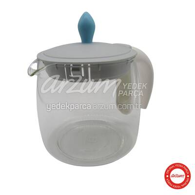 Arzum Çaycı Cam Demlik Grubu - Mavi