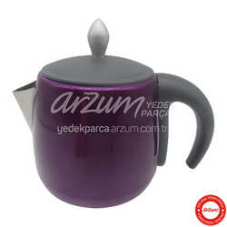 - Arzum Çaycı Klasik İnox Demlik Grubu - Mürdüm