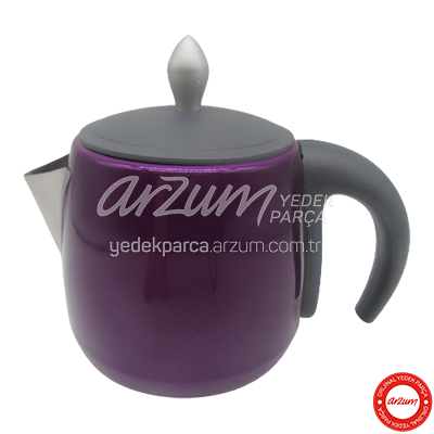Arzum Çaycı Klasik İnox Demlik Grubu - Mürdüm
