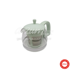  - Caysev Glass Teapot-Green Complete