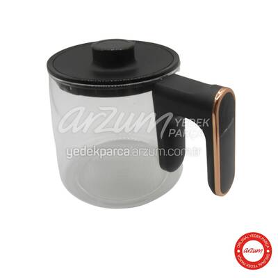 Ehlikeyf Glass Teapot Full-Black