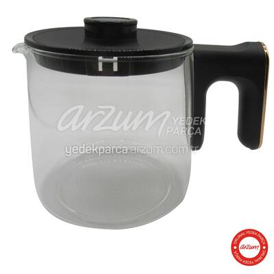 Ehlikeyf Glass Teapot Full-Black