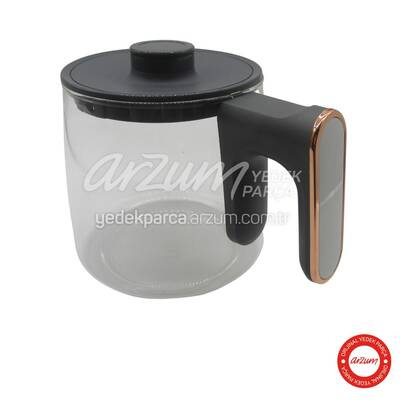 Ehlikeyf Glass Teapot Full - White