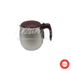  - K.Demli Inox Teapot-Maroon Matt